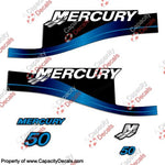 Mercury 50hp 2-Stroke Decals 1999-2004 (Blue)