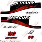 Mercury 90hp 4-Stroke Decal Kit 1999-2004 (Red)