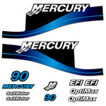 Mercury 90hp EFI/Optimax Decal Kit (Blue)