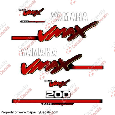 Yamaha 200hp VMax Decals 1998-2004