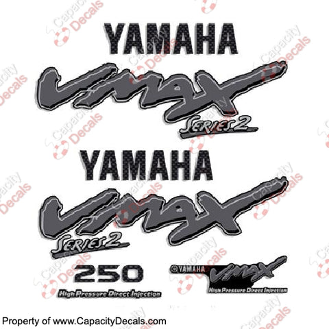 Yamaha 250hp VMAX Series II Decals - Silver