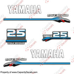 Yamaha 25hp Fourstroke Decals - 2000 Style