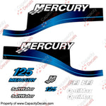 Mercury 125hp EFI/Optimax Decal Kit (Blue)