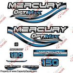 Mercury 150hp Optimax Decals - 1999 (Blue)