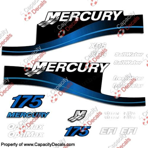 Mercury 175hp Decal Kit - 1999-2004 All Models Available (Blue)
